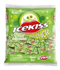 Bala Ice Kiss chicle menta 600g